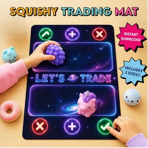 Squishy-Tauschmatte | Squishies Needoh Dumpling Kawaii Fidget Toy Tauschbrett | Sofort-Download