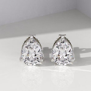 2.0 Karat F / VS1 Tropfen Labradorit Diamant Ohrstecker, 14k Gold Pushback Ohrringe, Geschenk für Frauen, Hochzeit Ohrringe, Diamant Ohrringe