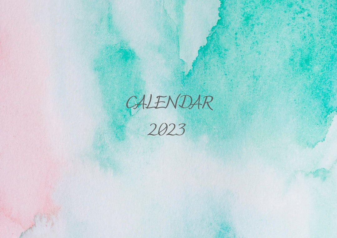 Digital Printable Calendar 2023 // Simple Calendar // Etsy