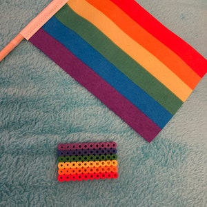 Perler pride rainbow flag