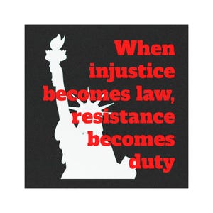 Political Car Magnets, Statue of Liberty Design, Activist Bumper Sticker, Protest Vehicle Decal, Liberal Political Gift