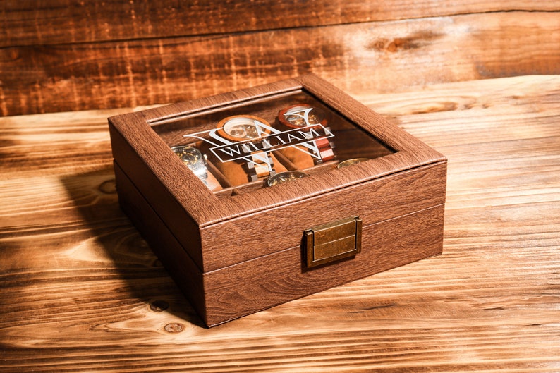 Buy Personalized Watch Box Holds 10 Watches, Watch Organizer, Watch