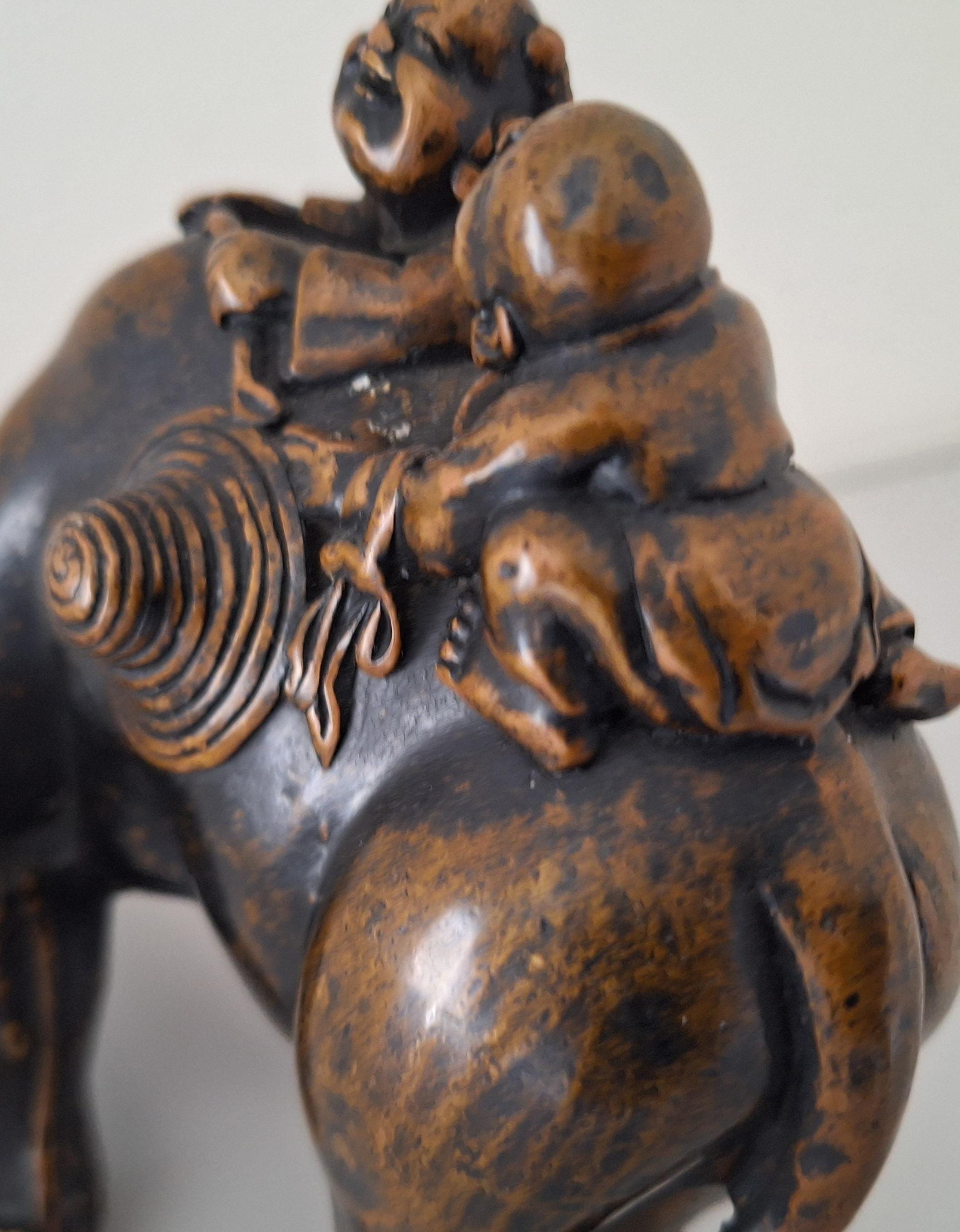 雄牛に乗る子供たち、ブロンズ - Etsy 日本