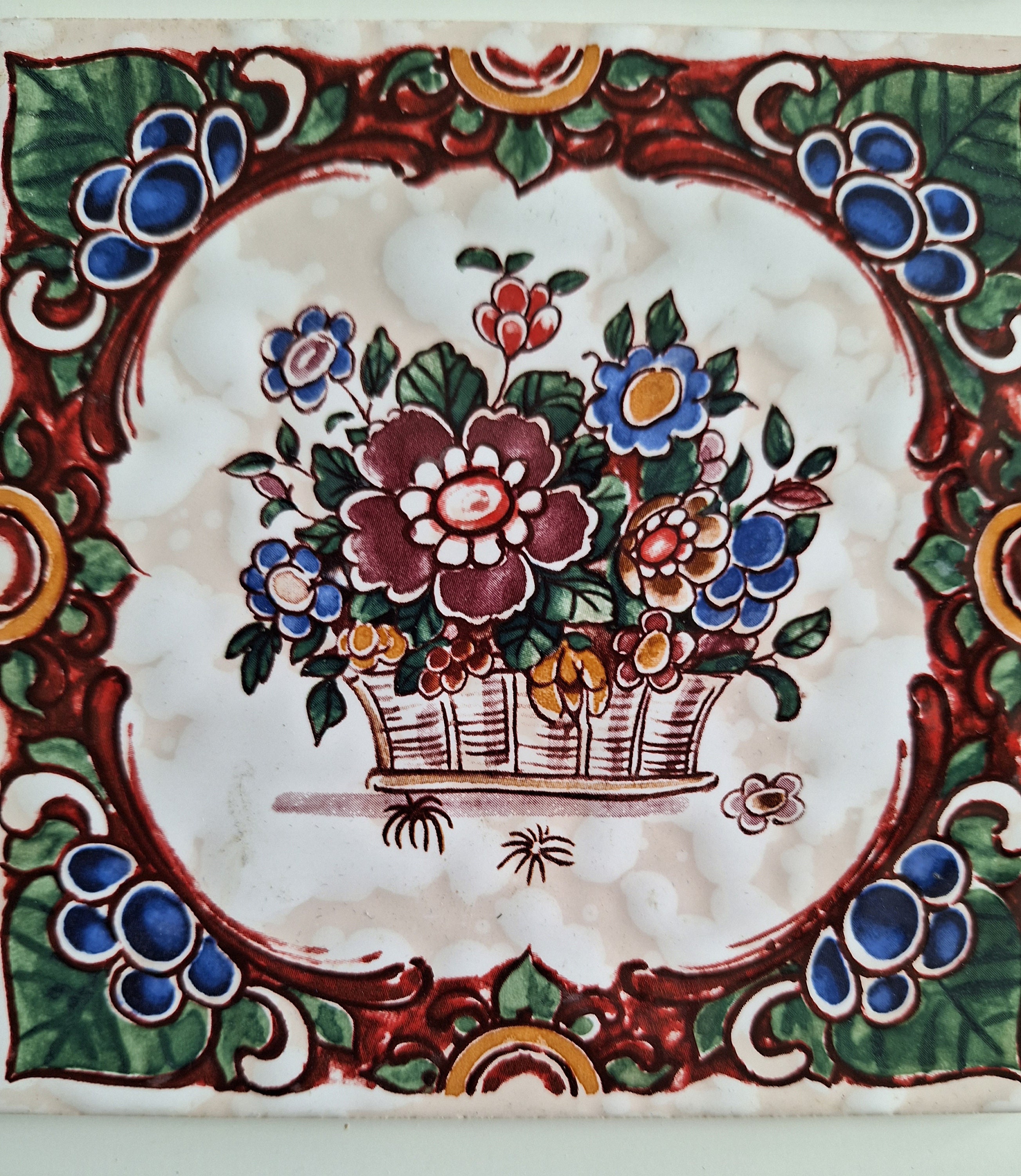 ビレロイ＆ボッホ ヴィンテージタイル 4枚 - Etsy 日本