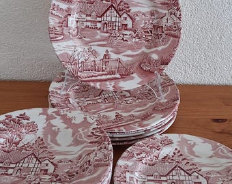 Englischer Stil Luneville Frankreich Speiseteller, Vintage Keramik Geschirr.