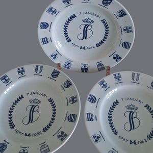 Royal Dutch Commemorative Plate, Queen Juliana & Prince Bernhard Silver Wedding Anniversary (1937–1962)