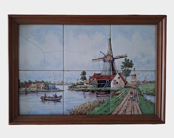 6 Delft Tile Plaque, Delft Plateelbakkerij, Westraven.
