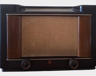 Radio Platine Vinyle Philips H3 F74 - TSF Bakélite Vintage Années 1950-1960
