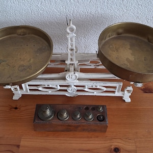 Antique Scale, with a Set of Weights. JHE Wien.