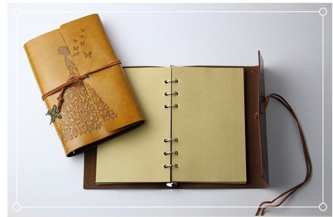 Spot Retro Kraft Paper Strap Notebook Portable Korean Creative - Etsy