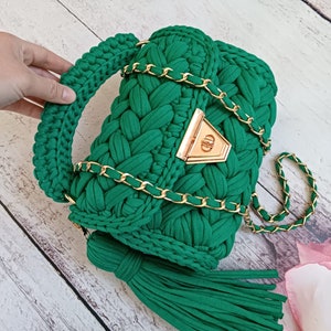 Crochet luxury womens bag,handmade green shoulder bag,custom hand bag,personalized gifts