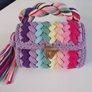 Handmade crochet bag, Hand Woven Bag,shoulder bag,crossbody bag/colorful bag/hand bags