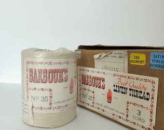 250 g spoel Vintage Barbour's Ierse linnen draad, romig wit