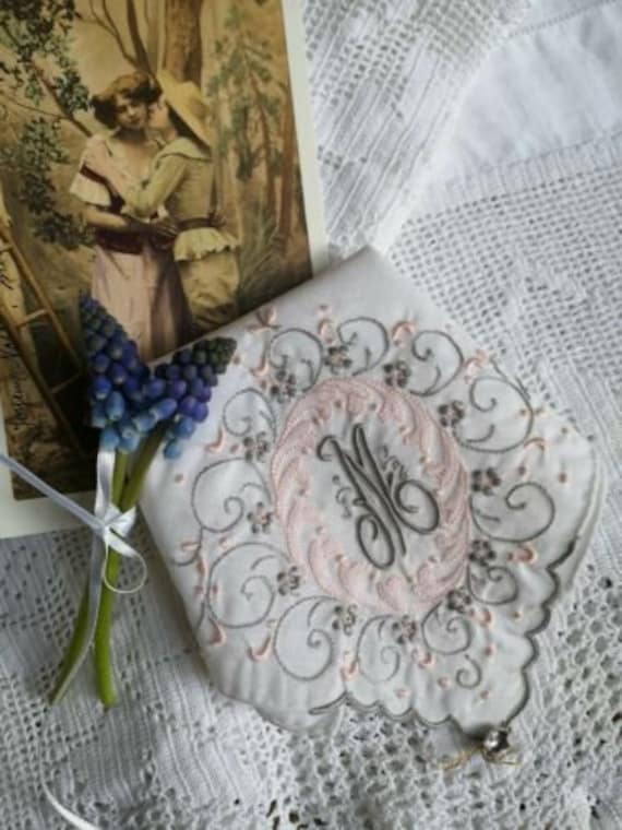 Unused Vintage hand embroidered Madeira hankie ha… - image 1