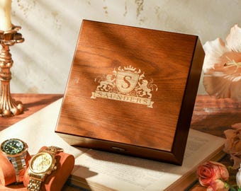 Engraved Wooden Watch Case, Personalized Watch Box With Lock & Key, Custom 6 Slots Watch Storage For Men, Father's Day Gift, Groomsmen Gifts