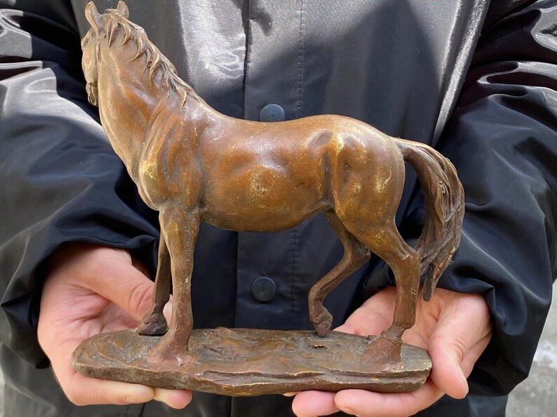 Bronze War Horse,pure Copper Horse Statue,brass Fengshui Sculpture