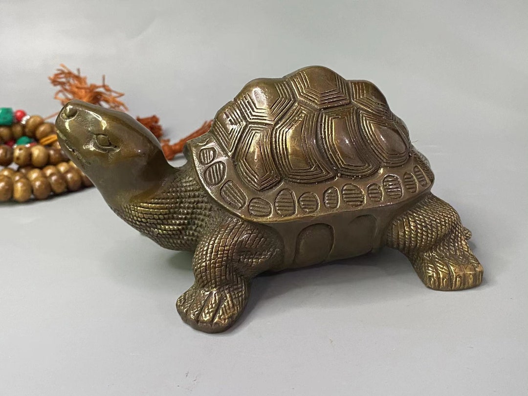 Pure Copper Tortoise Statue Sculpture Handmade Ornaments - Etsy
