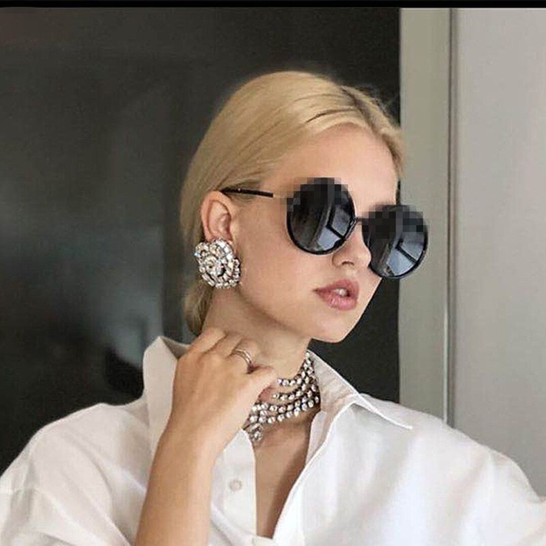 Large Crystal Stud Earrings,luxury Rhinestone Earrings,big Statement