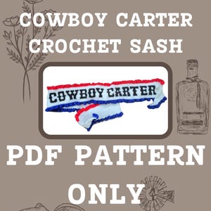 Cowboy Carter Crochet Sash PDF SOLO MODELLO / Modello uncinetto