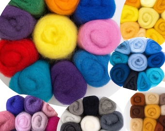 Autumn Colors Carded New Zealand Wool Batt, Felting & Fiber Arts (27 Mic)