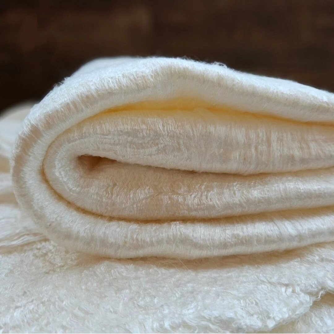 Fibres De Soie Tussah Naturelles - Lot De 40 Gr Pour Nunofelt, Feutrage, Création Textile