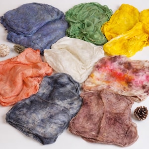 Mulberry Silk Squares for Felting, Silk Roving (10 g / 0,35 oz) image 1
