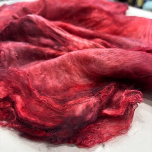 Mulberry Silk Squares for Felting, Silk Roving (10 g / 0,35 oz) image 8