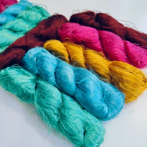 Natural silk, sari silk, felting supplies, banana silk, felting wool, wool for felting, silk, banana silk