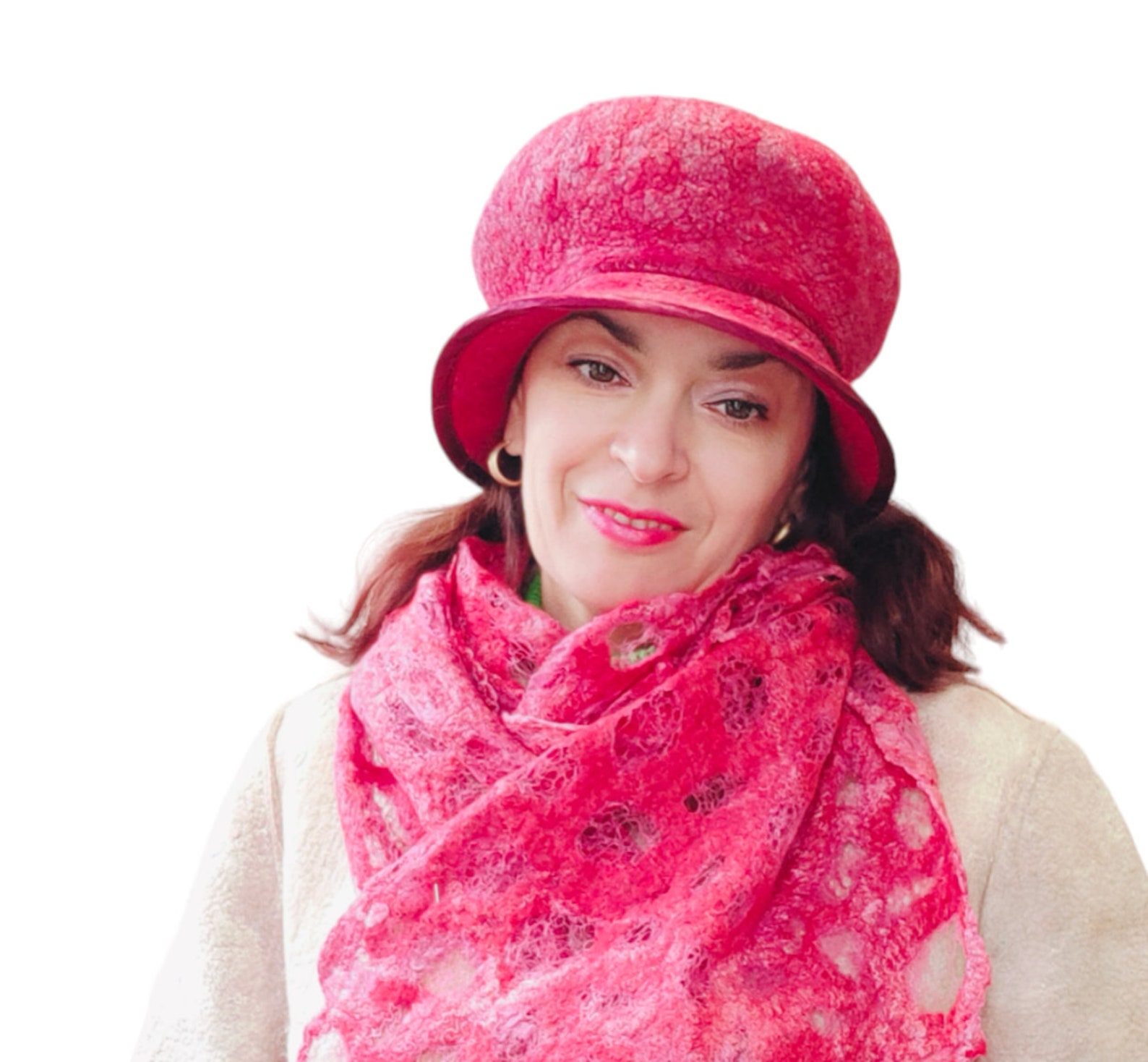 ladies hat and scarf set