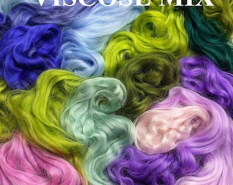 Fibra de viscose em mecha, para feltragem úmida e fiação de seda, 50g