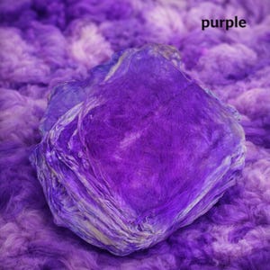 Mulberry Silk Squares for Felting, Silk Roving (10 g / 0,35 oz) Lilas=purple
