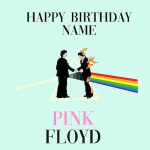 Personalisierte Pink Floyd Wish you were here dark side of the moon Geburtstag oder jeder Anlass Karte