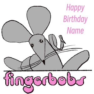 Personalisierte Fingerbobs Fingermaus Geburtstag oder jeder Anlass Karte