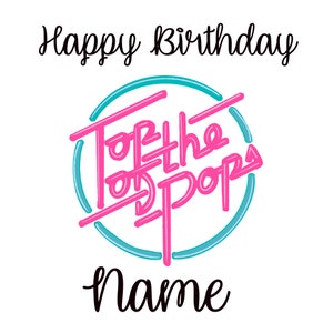 Tarjeta personalizada de cumpleaños o cualquier ocasión de Top of the Pops