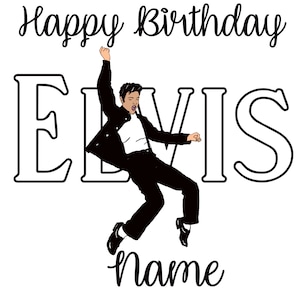 Aniversário de Elvis personalizado ou qualquer cartão de ocasião