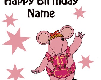 Clanger Birthday Card personalised