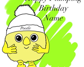 Personalised Pootle Flump birthday or any occasion card