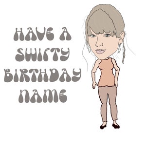 Personalisierte Taylor Swift-Geburtstags- oder andere Anlasskarte