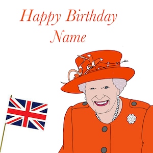 Carte d’anniversaire Queen personnalisée