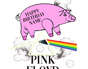 Pink floyd personalised birthday card