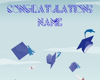 Graduation Congratulations Wine Label / Sticker Personalised