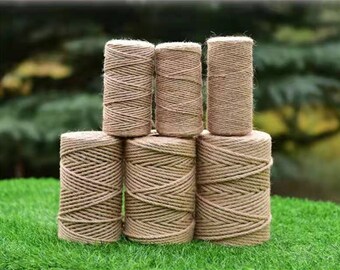 Natural Jute Twine String 3mm Thick Strong Natural Jute Rope Roll Garden  Gifts Crafts 