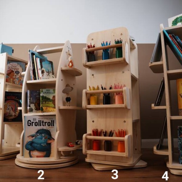 Revolving Bookcase Etsy