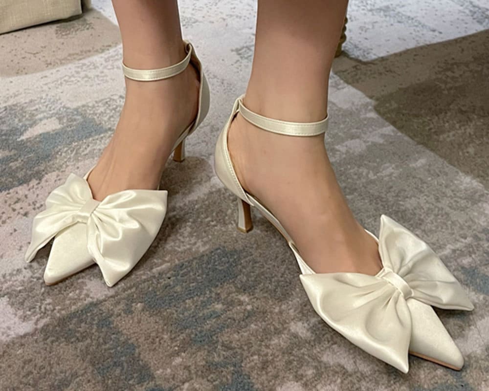 White 3 Inch Heels - Etsy