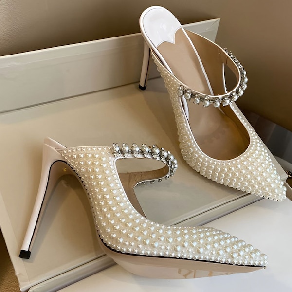 pearl shoes heels