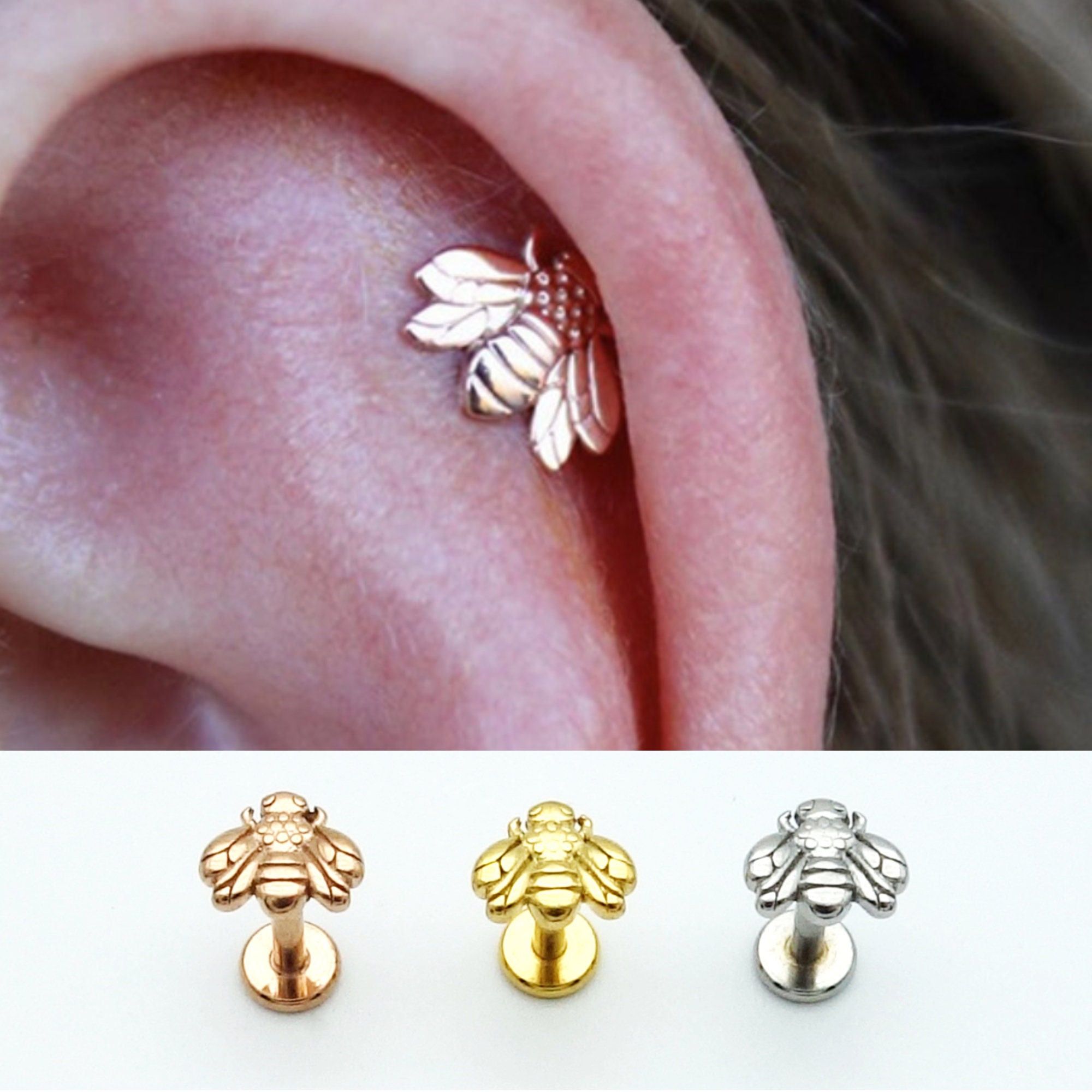 Bee tragus hotsell earring