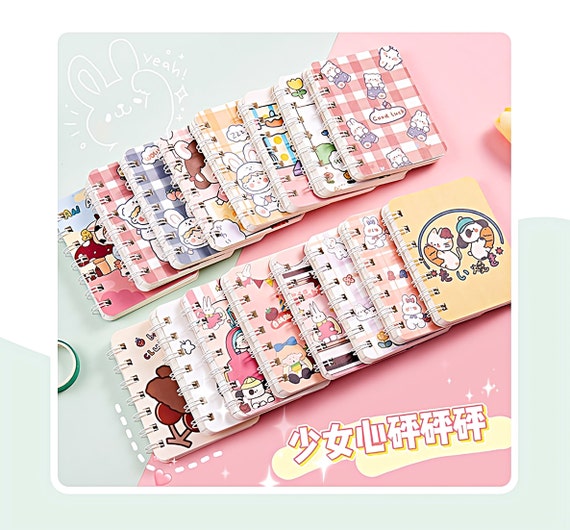 Mini Kawaii Notebook Cute Notebook Mini Spiral Notebook 80page A7