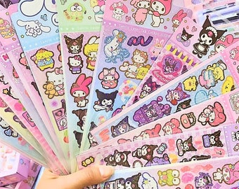 5x Cute Kawaii Sticker Sheet for Bullet Journal Scrapbooking DIY Diary Planner Korean stationary Bunny Stickers Animal Stickers Highlighter