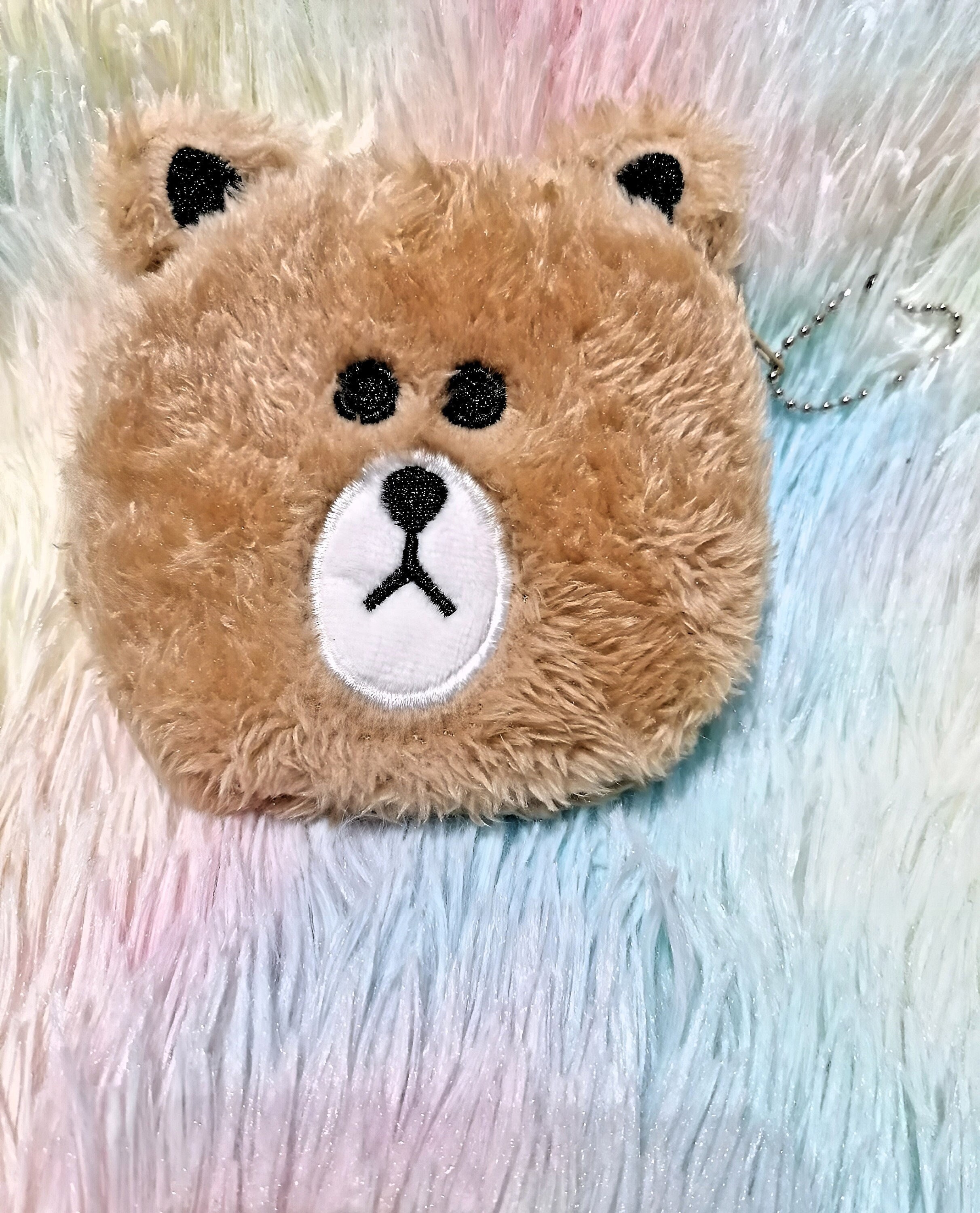 Plush Keychains Novelty Adorable Anime Bear Wallet Coin Purse Key