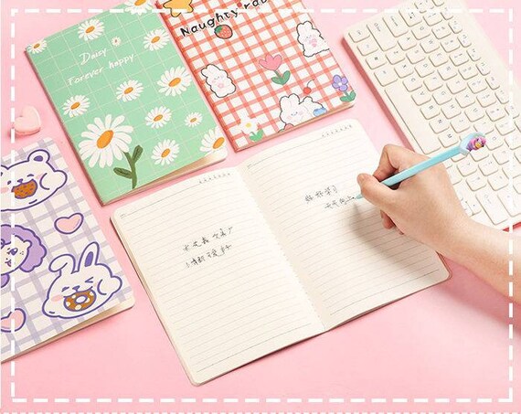 Cute Kawaii Stationery Leather Notebook Japanese Style Color Page